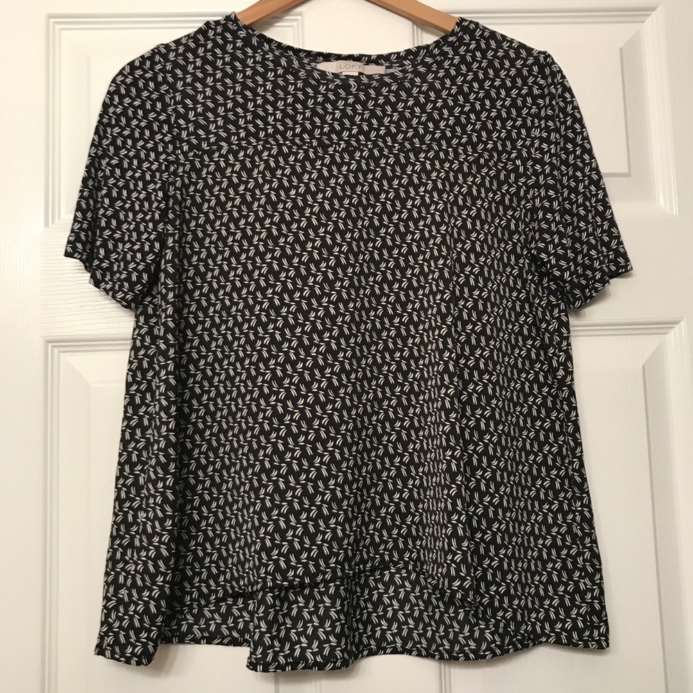 The Loft Brand black and white top, extra small